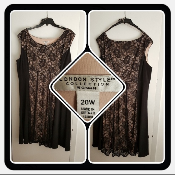 London Style Dresses & Skirts - Woman's Black Sleeveless Dress Size 20W